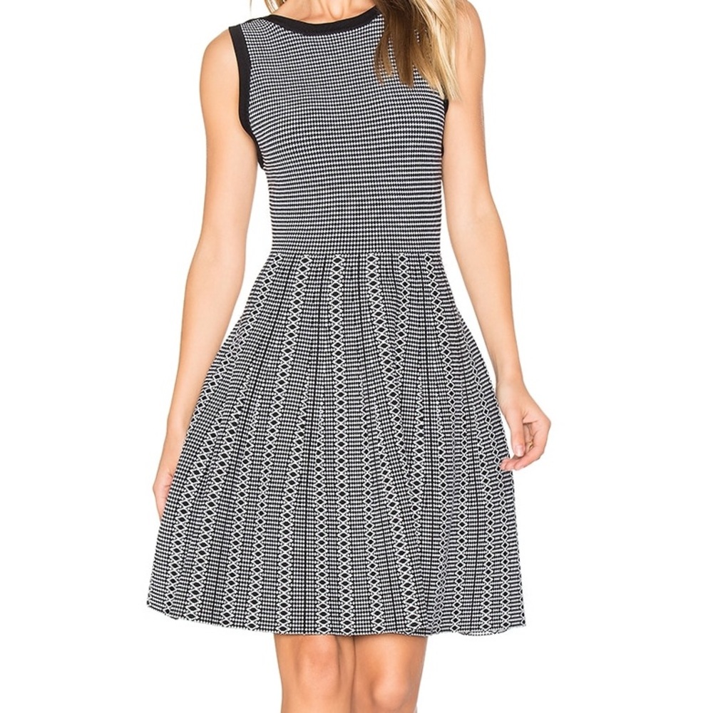 Alice& Olivia Kamilah Fit & Flare Knit Dress